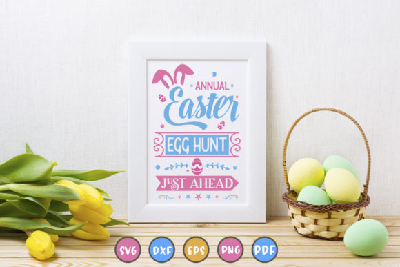 Annual Easter Egg Hunt Just Ahead SVG for Crafts and Graphics