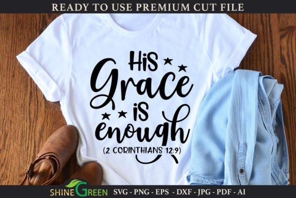 Christian Quote - His Grace is Enough Graphics for Blog and Website Use