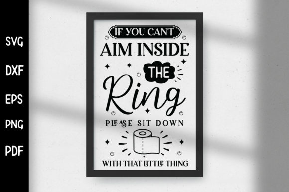 Funny Bathroom Sign SVG - A Versatile Graphic Design Asset for Crafts