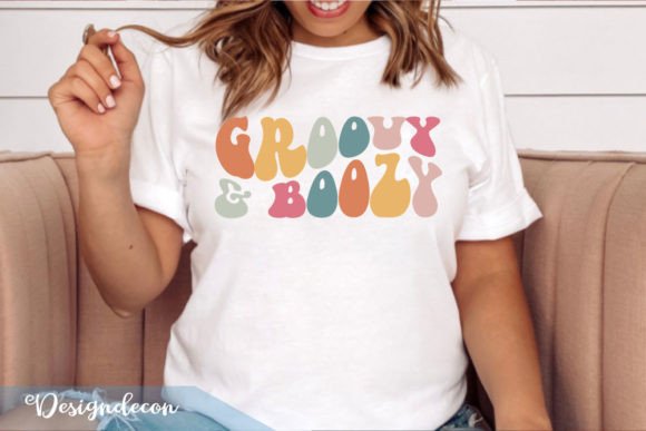 Groovy Boozy Retro Wavy Sublimation Graphics for Crafts