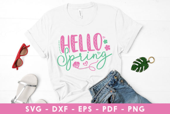 Hello Spring SVG Cut File for Crafts and Graphics