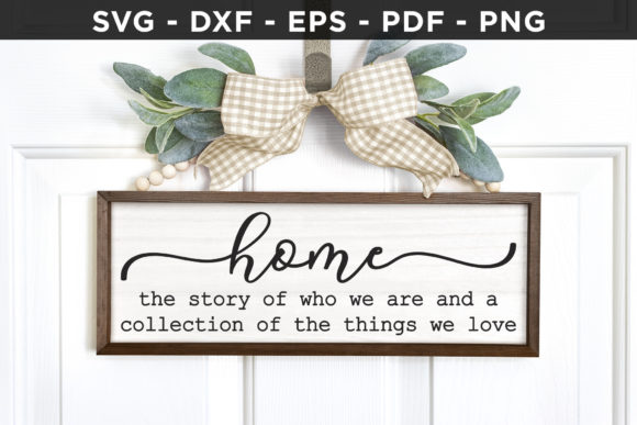 Home SVG Family Sign for Embroidery Projects