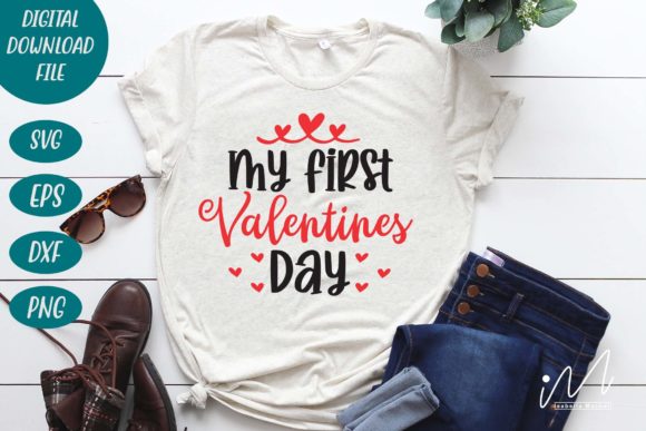 My First Valentines Day SVG for Crafts and Graphics