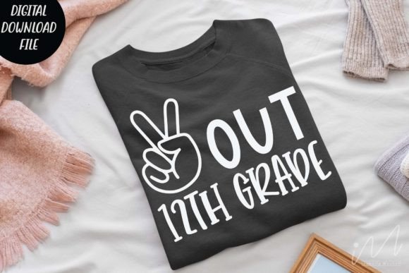 Peace out 12th Grade SVG for Crafts and Graphics