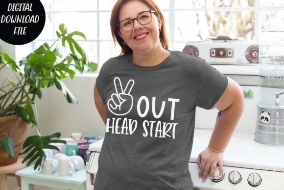 Peace out Head Start Svg for Crafts and Graphics