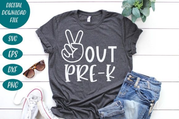 Peace out Pre K Svg for Modern Graphics and Crafts