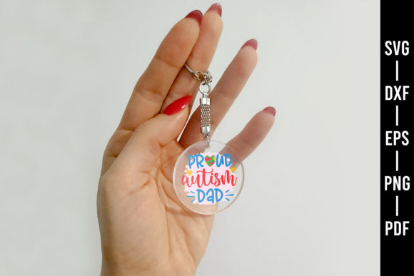 Proud Autism Dad SVG Keychain Design Review