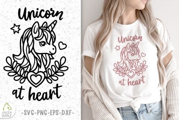 Unicorn at Heart Svg Design for Local Business Branding